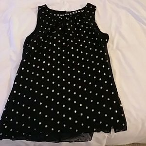 Black and gold dress blouse